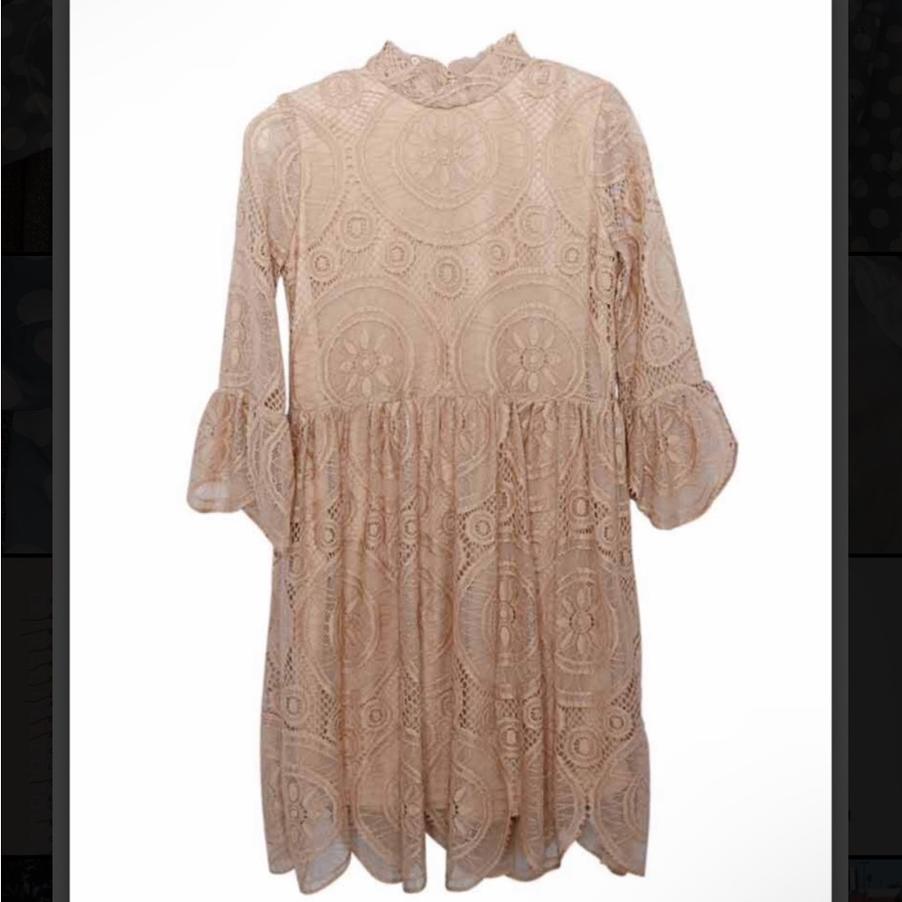Bailey’s Blossom Clara Lace Bell Sleeve Dress 12-18M